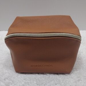 Moroccanoil Beige Cosmetic Travel Pouch Bag